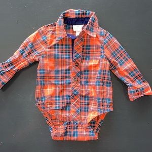 Newborn collared onesie